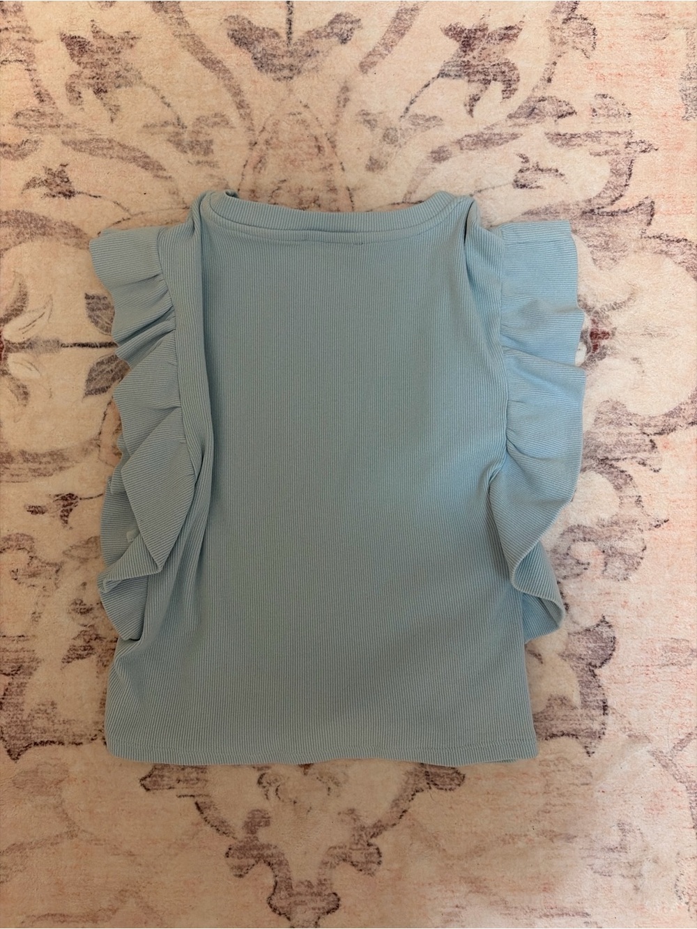 ZARA Baby Blue Ruffle Top - Picture 3 of 3